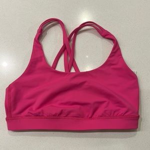 New without tags pink Lululemon energy bra size 8